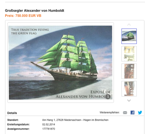 Die besten eBay Kleinanzeigen - Beck´s Segelschiff bei eBay