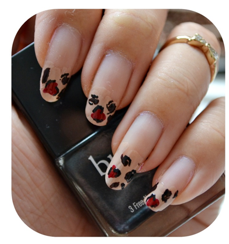 Manicure Monday | NAIL TUTORIAL #Leopard Hearts