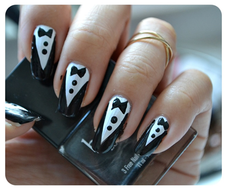 Manicure Monday | NAIL TUTORIAL #Tuxedo Nails