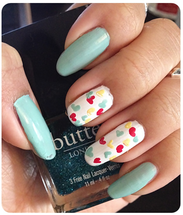 Manicure Monday | NAIL TUTORIAL #HeartyTurquoiseSpring