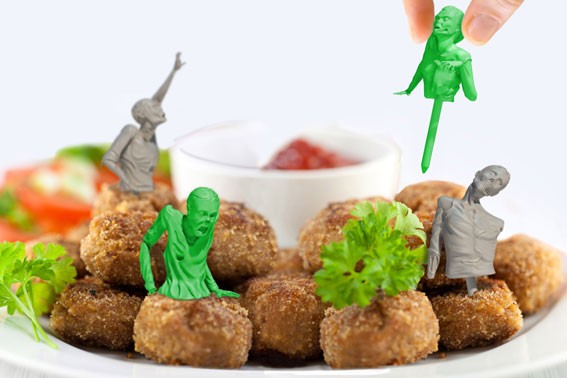 Coole Dekoration fürs Essen: Food Zombies