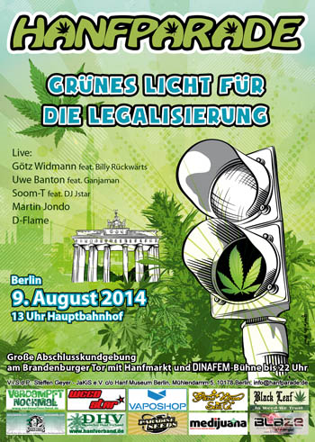 Veranstaltungstipp Berlin: Hanfparade - Grünes Licht für die Legalisierung