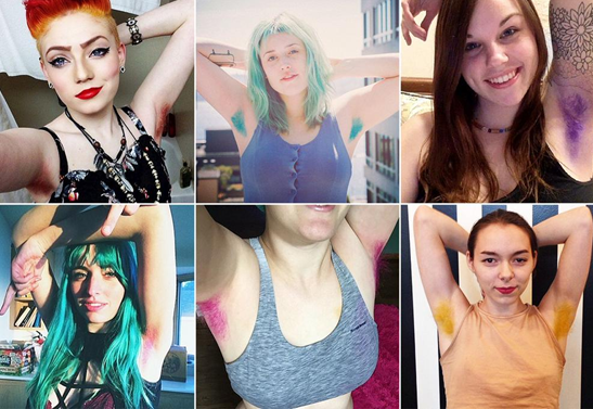 Friday ChitChat | Eigenartiger Beauty Trend 2015: Bunt gefärbte Achselhaare revolutionieren Frauenbild