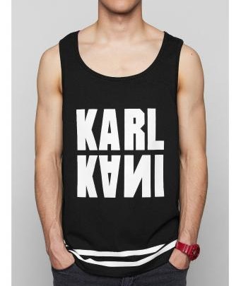 Menswear: Karl Kani Letter-Trend Tank Top in S/W