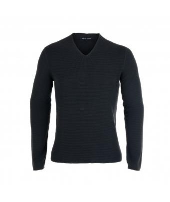Navy blue knitted sweater by Hannes Roether