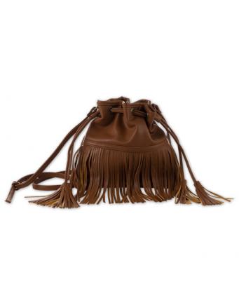 Casual Fringe Bag in Brown by Clockhouse