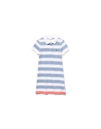 Classic polo dress in white and blue