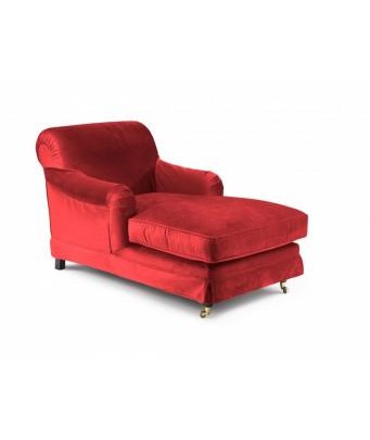 Velvet lounge chair in red by Max Winzer