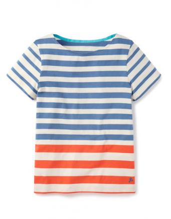 White T-shirt with stripes for teen