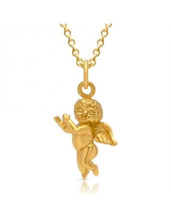 Necklace made of 925 Gold gilded Silver with Angel Pendant