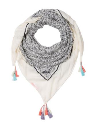 Accessories: Scarf with Dot Design in White