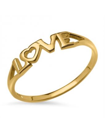 Ring mit LOVE Botschaft aus 333er Gold
