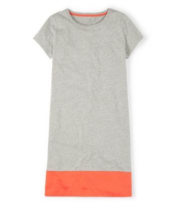 Shirtkleid in Grau Orange