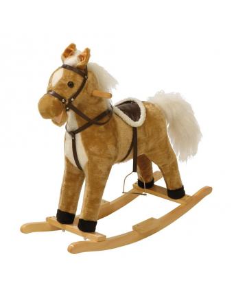 Rocking horse made of wood and plush