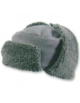 Winter men's hat fleece in grey