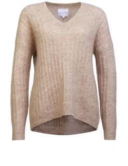 Fluffy pullover in beige by Secound Female
