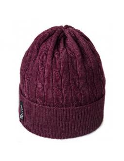 Purple cap made of alpaca wool