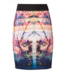 Colorful skirt with jungle print by Ana Alcazar