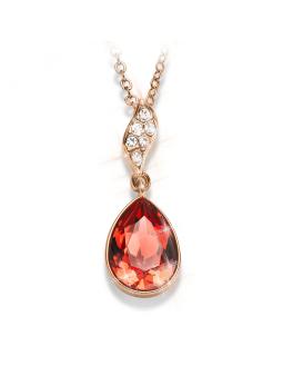 Necklace in fiery red - Swarovski® Kristall