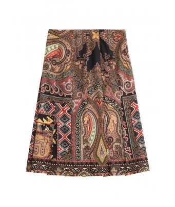 Etro Printed Wool Skirt - Multicolor