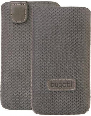 bugatti - passgenaue Ledertasche für Galaxy S II stone grey