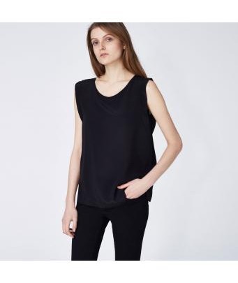 silk top - black