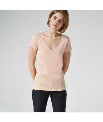 Flammé-yarn shirt| nude