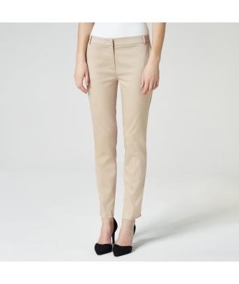 slim-cut satin trousers