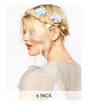 ASOS WEDDING - Vintage-Haarclip mit Blumen | mehrfarbig