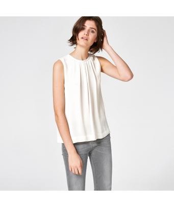 Crêpe top | white