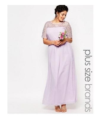 Lovedrobe - decorated chiffon maxi dress - violet