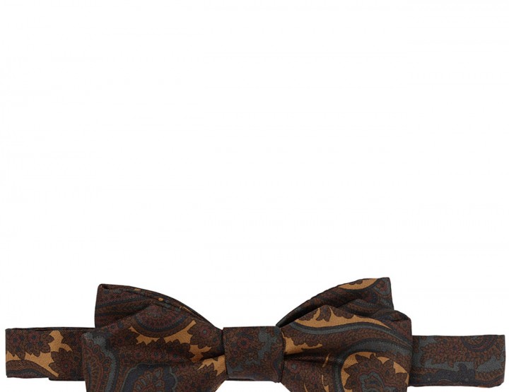 Paisley-Durck silk tie - brown-ochre
