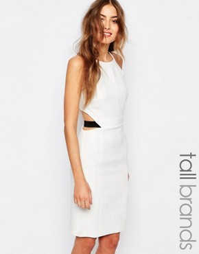 Vero Moda Tall - Kleid mit Reißverschluss hinten - Weiß
