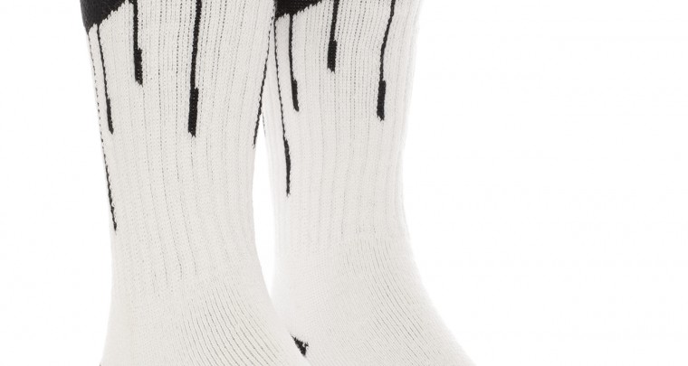 Warme Socken Peace - schwarz/weiß