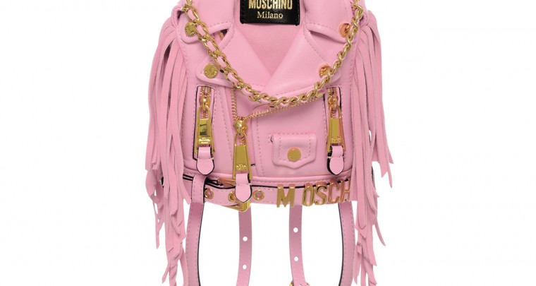 Mini leather backpack biker-style - pink
