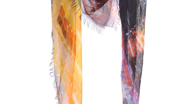 Multicolor scarf Light on S by Natascha Ochsenknecht