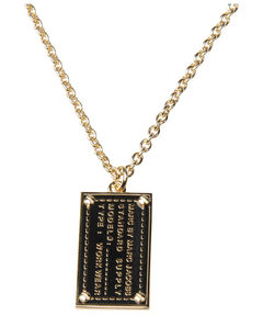Women's necklace with dog tag pendant
