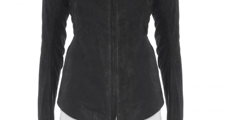 Vegetable-tanned leather jacket - black