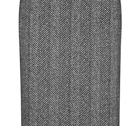 Fishbone-jersey sheath skirt