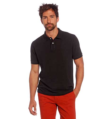 Poloshirt for men by Angelo Litrico - black