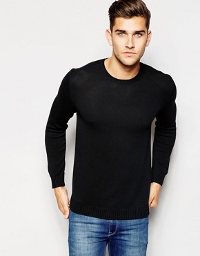 United Colors of Benetton - Knitted pullover with round neck - black 100 501