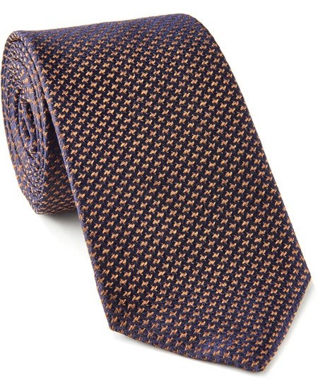 Two-coloured pure silk tie