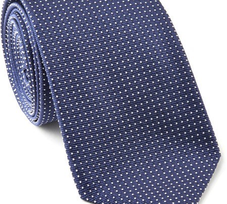 Silk-mix tie with dotted design