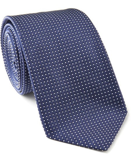 Silk-mix tie with dotted design