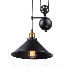 1-flame hanging lamp Viktor - height-adjustable