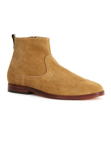 Gelbhudson suede leather boots with zipper - beige