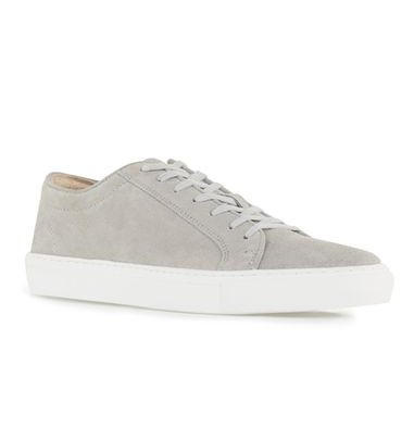 Suede leather sneakers - grey
