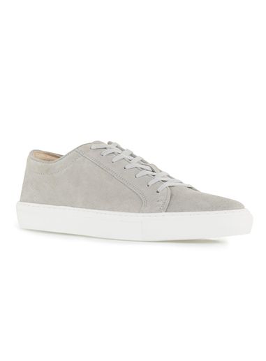 Suede leather sneakers - grey