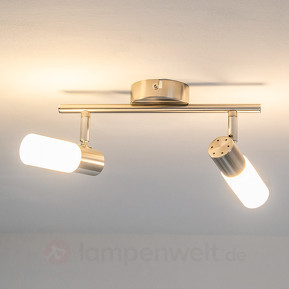 Tamia - 2-flamm LED-ceiling light, matt nickel