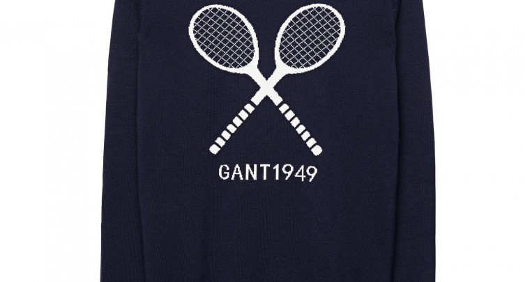 GANT Men's round neck sweatshirt - blue
